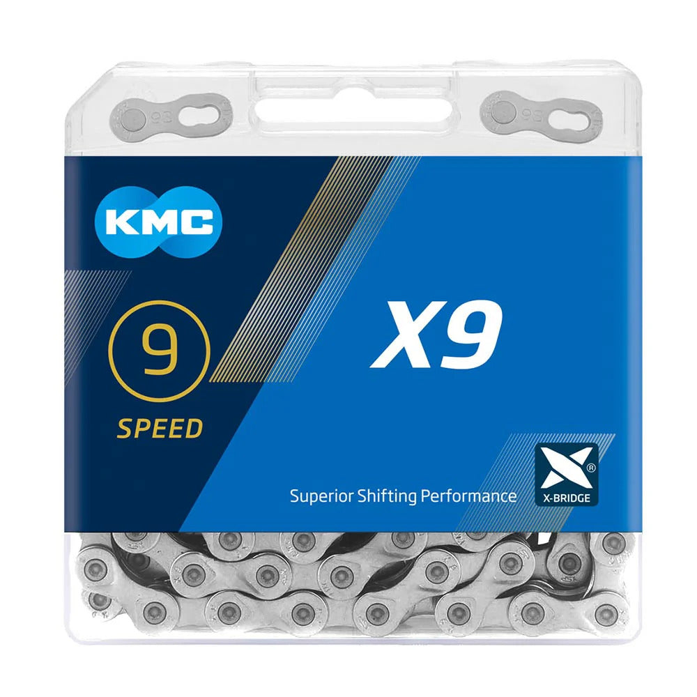 KMC X9 9-Speed Stretch-Proof Bike Chain Road MTB X9.93 fits Shimano SRAM